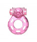 Розовое эрекционное кольцо с вибрацией Pink Bear