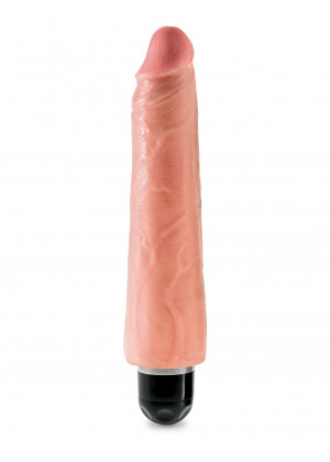 Телесный вибратор-реалистик 9  Vibrating Stiffy - 27,9 см.
