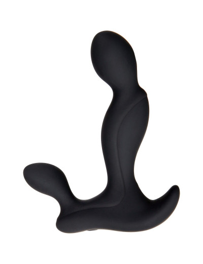 Черный вибростимулятор простаты Adam s Vibrating Triple Probe - 12,1 см.