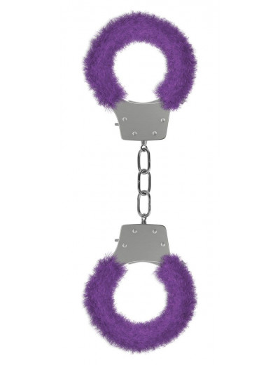 Фиолетовые пушистые наручники OUCH! Purple