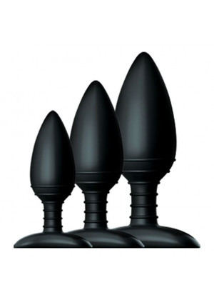 Набор из 3 черных анальных втулок NEXUS BUTT PLUG TRIO SET