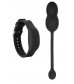 Черные вагинальные виброшарики с браслетом-пультом Wristband Remote Ultra-Soft Kegel System
