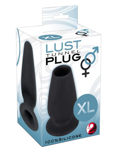Большая пробка с тоннелем Lust Tunnel Plug XL - 13 см.