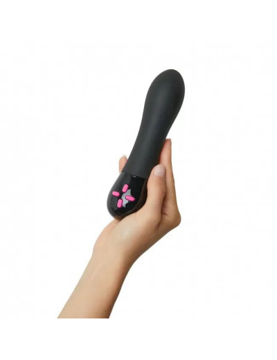 Черный вибратор в розовом чехле-матрешке I-Doll - 17 см.
