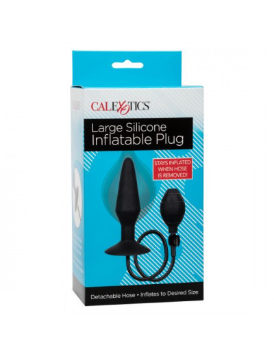 Расширяющаяся анальная пробка со съемным шлангом Large Silicone Inflatable Plug - 13,25 см.