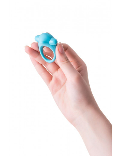 Голубое эрекционное силиконовое кольцо TOYFA A-Toys