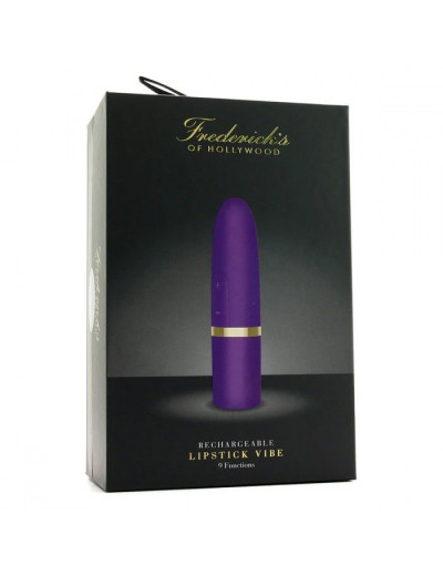 Фиолетовый перезаряжаемый вибростимулятор Lipstick Vibe