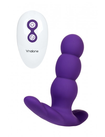 Фиолетовый анальный вибратор Nalone Pearl - 12,5 см.