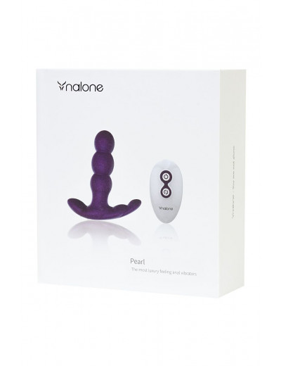 Фиолетовый анальный вибратор Nalone Pearl - 12,5 см.