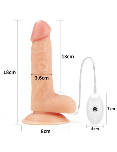 Женский страпон с вибрацией Vibrating Easy Strapon Set 7.0 - 18 см.