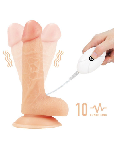Женский страпон с вибрацией Vibrating Easy Strapon Set 7.0 - 18 см.