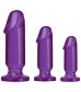 Набор из трех фиолетовых анальных фаллоимитаторов Crystal Jellies Anal Starter Kit