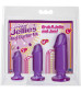 Набор из трех фиолетовых анальных фаллоимитаторов Crystal Jellies Anal Starter Kit