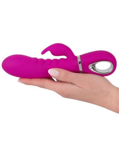 Лиловый вибратор-кролик Super Soft Silicone Rabbit Vibrator - 20,2 см.