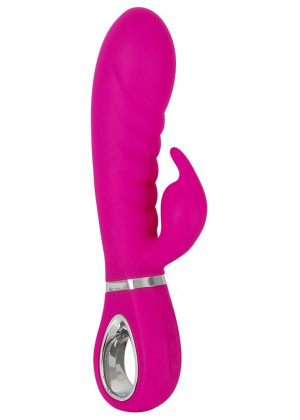 Лиловый вибратор-кролик Super Soft Silicone Rabbit Vibrator - 20,2 см.