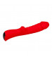Красный вибромассажер 5  Silicone Wild Passion - 19,1 см.