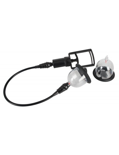 Вакуумная помпа для сосков с вибрацией Bad Kitty Vibrating Nipple Cups