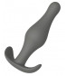 Серая анальная втулка Plug With T-handle - 10,3 см.