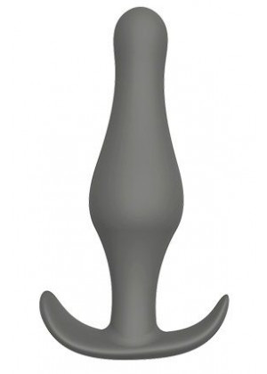 Серая анальная втулка Plug With T-handle - 10,3 см.