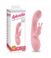 Нежно-розовый вибратор со стимулятором клитора Jumping Rabbit Vibrator - 19,5 см.