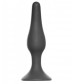 Темно-серая анальная пробка Slim Anal Plug Large - 12,5 см.