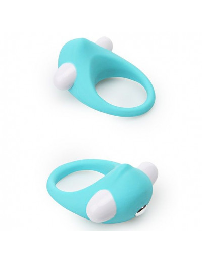 Голубое эрекционное кольцо LIT-UP SILICONE STIMU RING 6