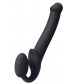 Черный безремневой страпон Silicone Bendable Strap-On M