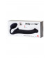 Черный безремневой страпон Silicone Bendable Strap-On M