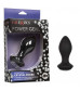 Черная анальная пробка с вибрацией и кристаллом Power Gem Vibrating Crystal Probe - 10,75 см.