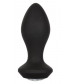 Черная анальная пробка с вибрацией и кристаллом Power Gem Vibrating Crystal Probe - 10,75 см.