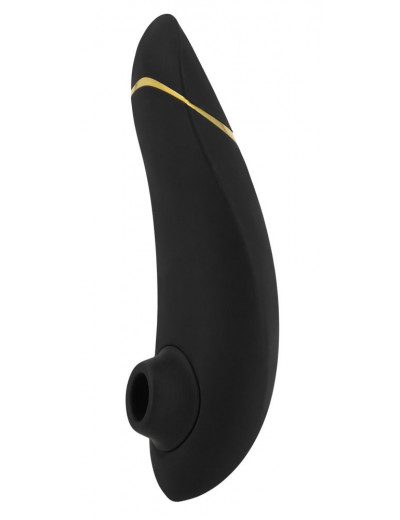 Чёрный бесконтактный клиторальный стимулятор Womanizer Premium