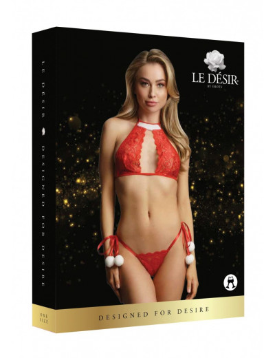 Эффектный комплект белья Snow Angel Lace Lingerie Set