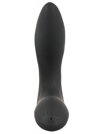 Черная анальная втулка с вибрацией и функцией расширения Inflatable Vibrating Prostate Plug