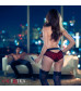 Красно-черные страпон-трусики Pegging Panty Set - размер L-XL