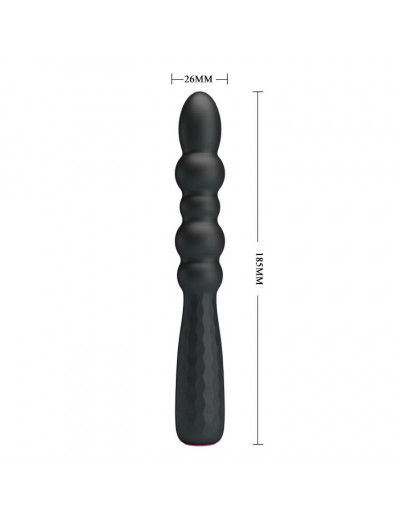Черный гнущийся вибратор Monroe - 18,5 см.