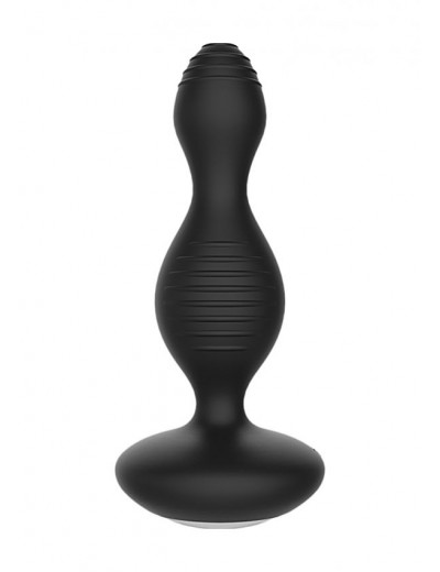 Чёрная анальная пробка с электростимуляцией E-Stimulation Vibrating Buttplug - 14 см.