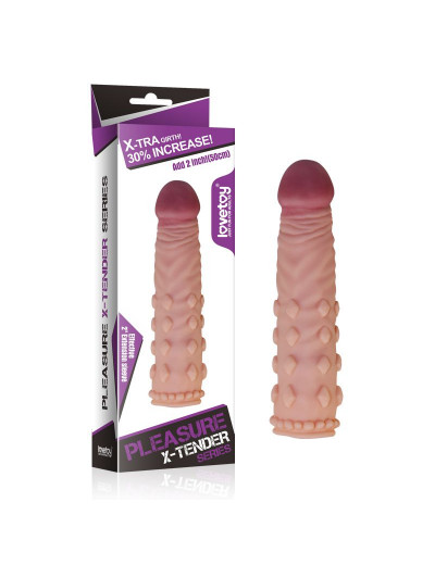 Телесная насадка-фаллос Super-Realistic Penis - 18 см.