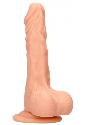 Телесный фаллоимитатор Realistic Dildo With Balls - 25 см.