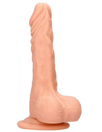 Телесный фаллоимитатор Realistic Dildo With Balls - 25 см.