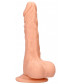 Телесный фаллоимитатор Realistic Dildo With Balls - 25 см.