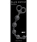 Чёрная анальная цепочка Orgasm Beads - 33,5 см.