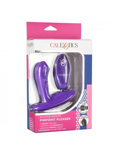 Фиолетовый вибромассажёр простаты Silicone Remote Pinpoint Pleaser