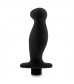 Черный анальный вибромассажёр Silicone Vibrating Prostate Massager 02 - 10,8 см.