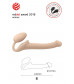 Телесный безремневой страпон Silicone Bendable Strap-On S