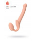 Телесный безремневой страпон Silicone Bendable Strap-On S
