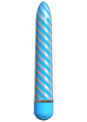 Голубой вибратор Sweet Swirl Vibrator - 21,3 см.