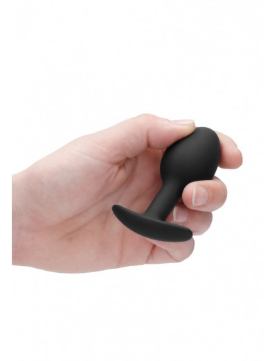 Черная анальная пробка N 89 Self Penetrating Butt Plug - 8,3 см.