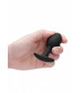 Черная анальная пробка N 89 Self Penetrating Butt Plug - 8,3 см.