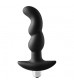 Черная вибропробка для простаты FantASStic Vibrating Prostate Plug - 14,5 см.