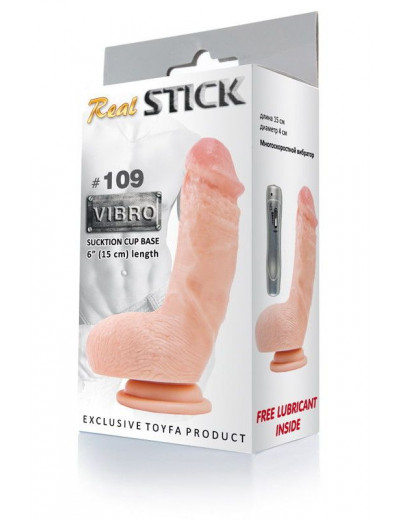 Мультискоростной реалистичный вибратор RealStick #109 - 15 см.